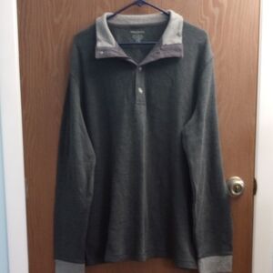 Banana Republic Charcoal Thick Long Sleeve Shirt Size XXL